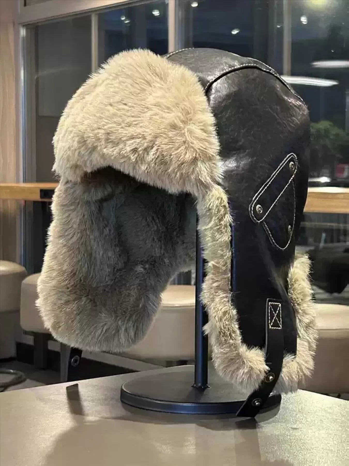 Warm Fuzzy Ear Flap Hat – view 2 | Lola Mariee