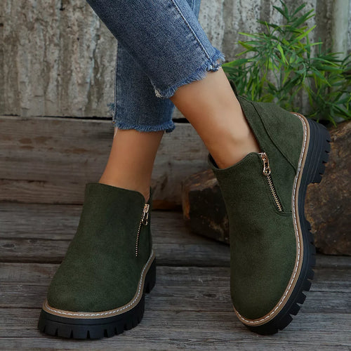 Ankle Boots with Zipper Detail – view 2 | Lola Mariee