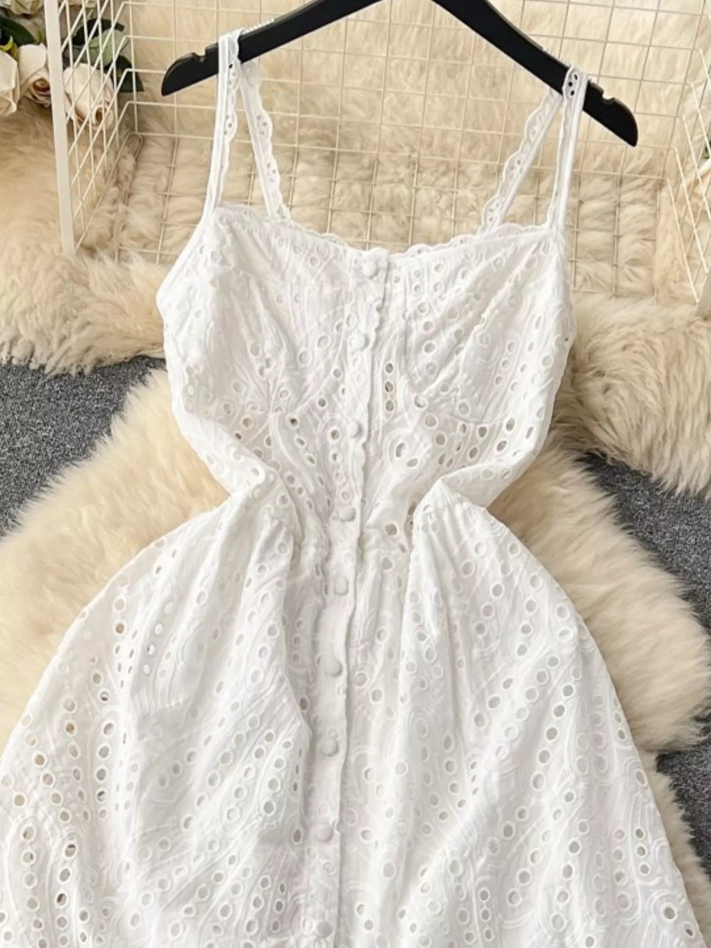 Eyelet Embroidered Tiered Cami Dress - Trendsi | Lola Mariee