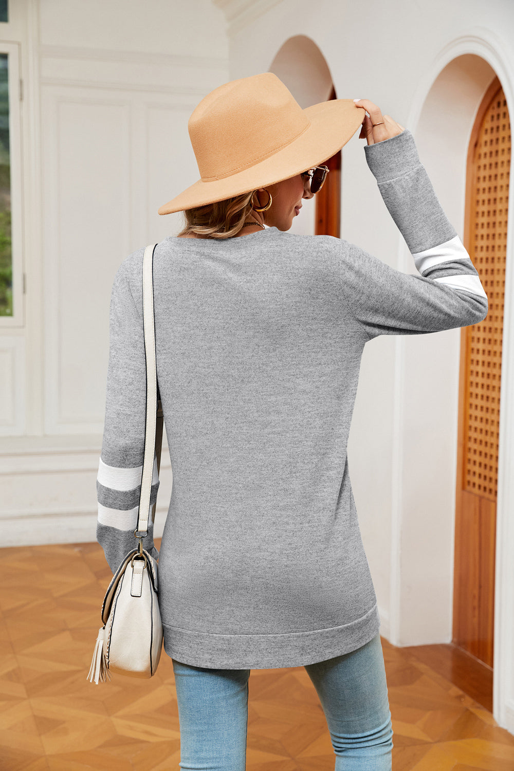 Round Neck Long Sleeve Top - Trendsi | Lola Mariee