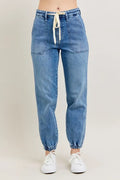 Judy Blue Full Size High Waist Denim Jogger Plus Size - women's fashion at Lola Mariee boutique