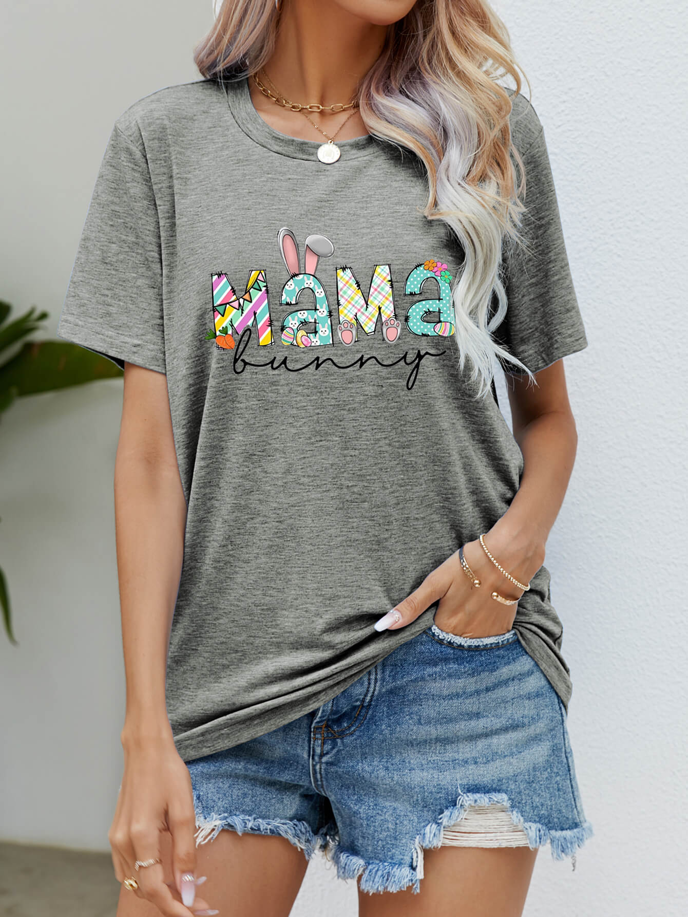 MAMA BUNNY Easter Graphic Tee – view 10 | Lola Mariee