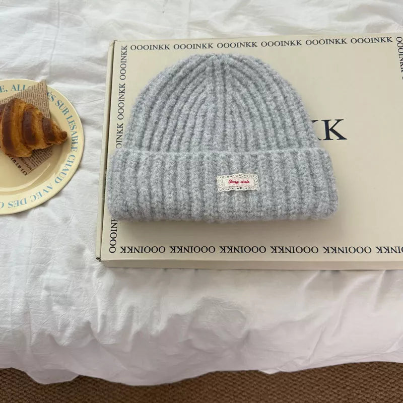 Warm Knitted Beanie Hat – view 4 | Lola Mariee