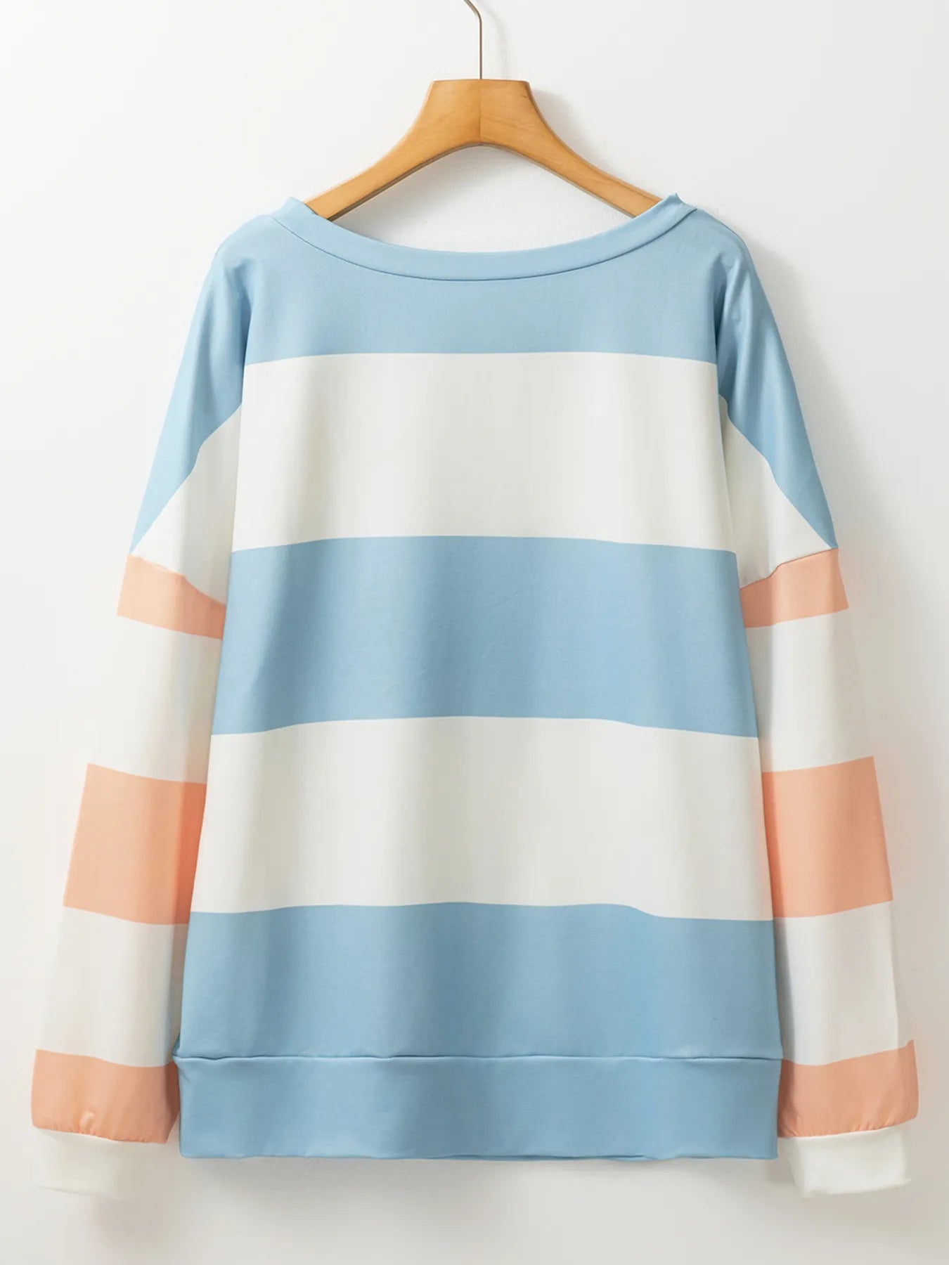Color Block Drop Shoulder Long Sleeve Top - Trendsi | Lola Mariee