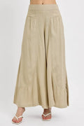 RISEN Shirring Detail Wide Leg Pants - women's bottoms at Lola Mariee boutique