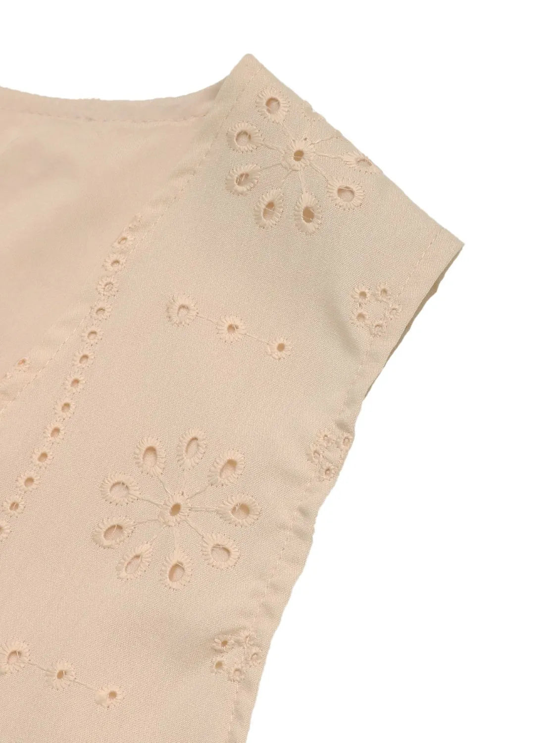 Eyelet Open Front Vest - Trendsi | Lola Mariee