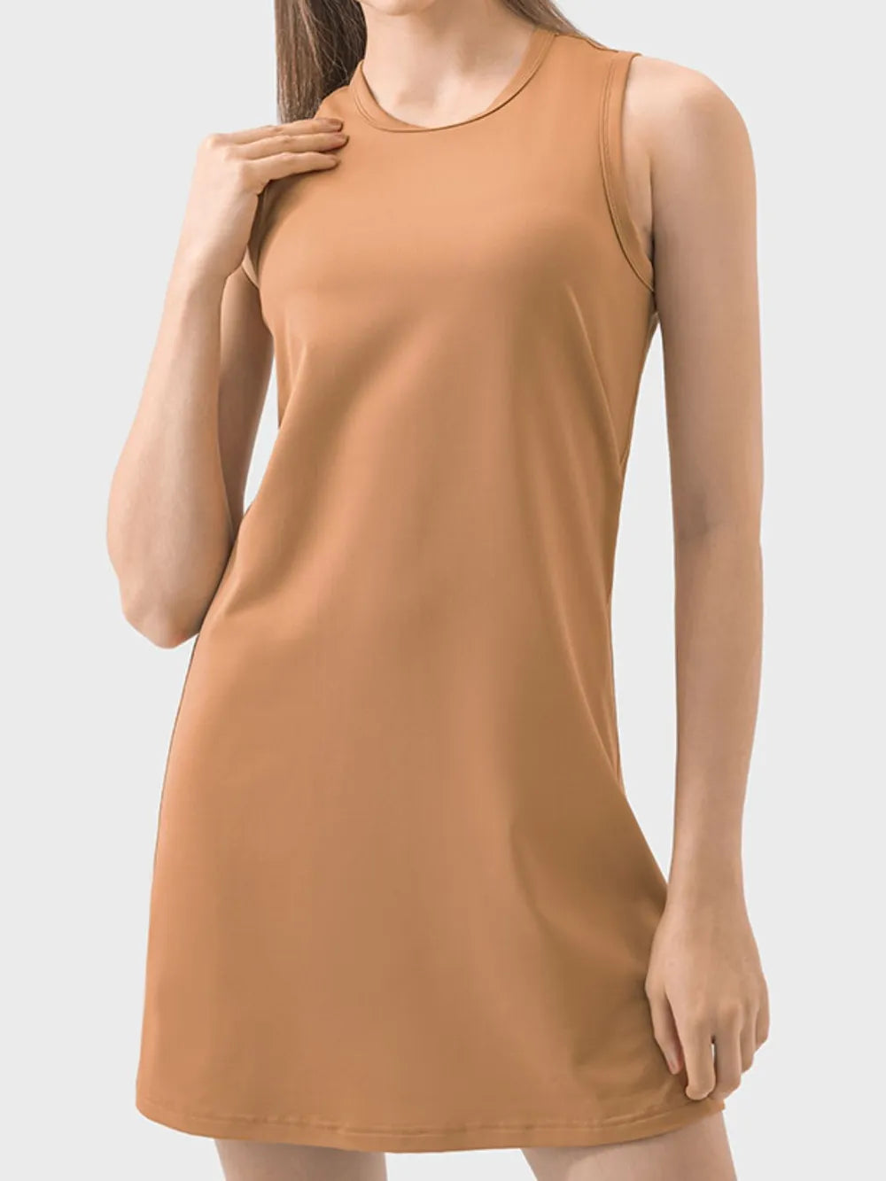 Millennia Round Neck Sleeveless Active Dress - women's dress at Lola Mariee boutique
