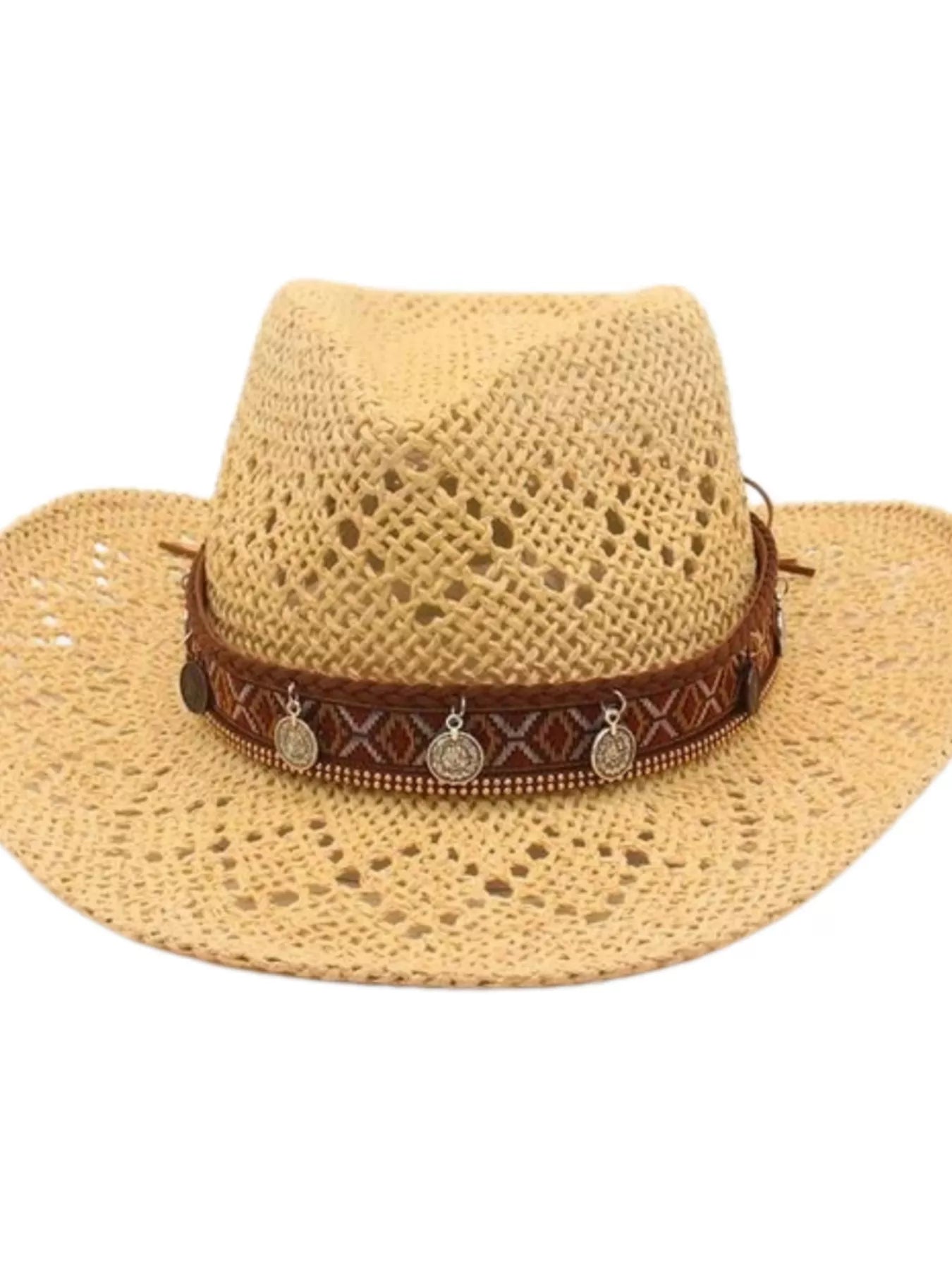 Boho Woven Cowboy Hat – view 2 | Lola Mariee