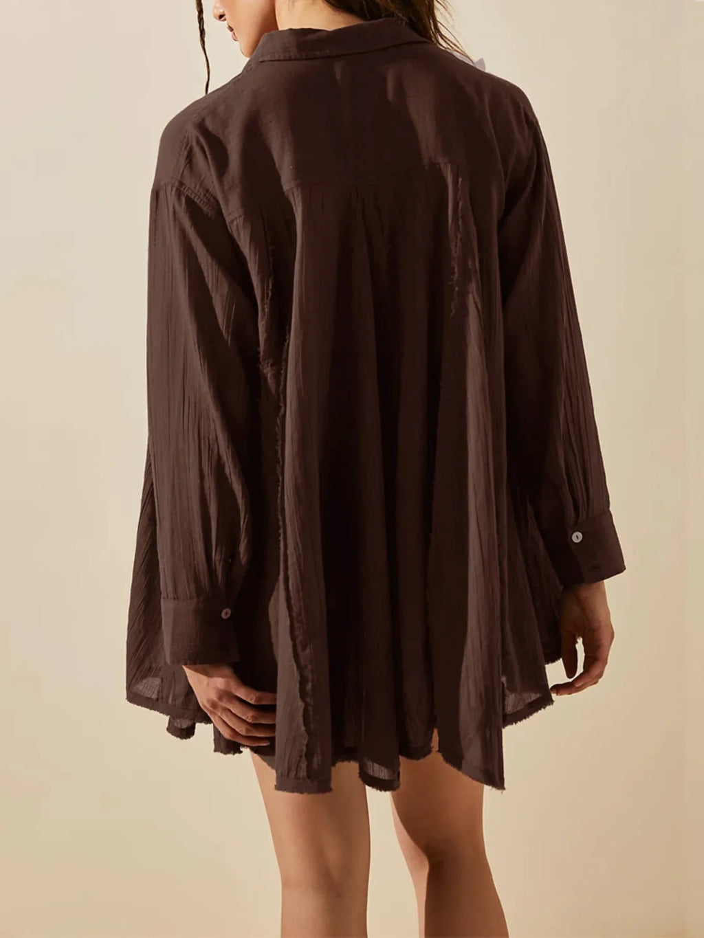 Textured Button-Down Shirt Dress - Trendsi | Lola Mariee