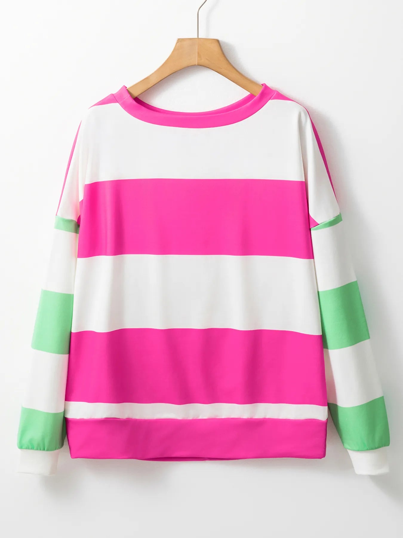 Color Block Drop Shoulder Long Sleeve Top - Trendsi | Lola Mariee