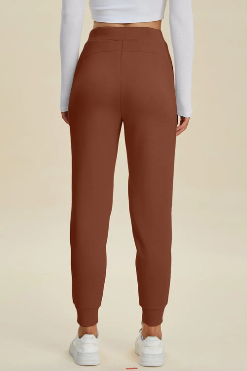 Basic Bae Full Size Air Scuba Drawstring High Waist Joggers – view 2 | Lola Mariee
