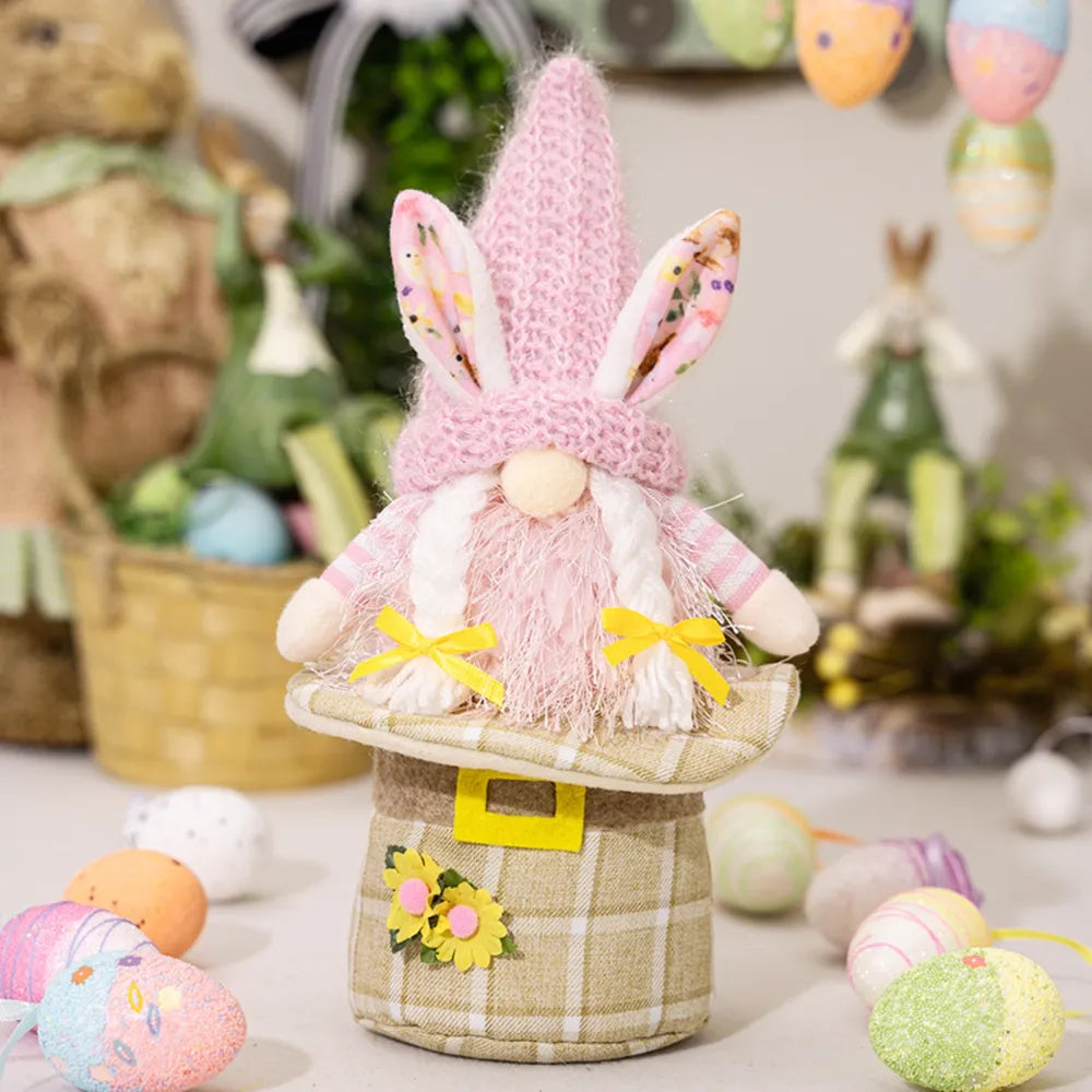 Easter Faceless Doll with Rabbit Ears – view 4 | Lola Mariee