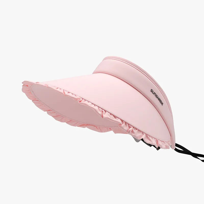 Frill Adjustable Ice Silk Sun Hat – view 5 | Lola Mariee