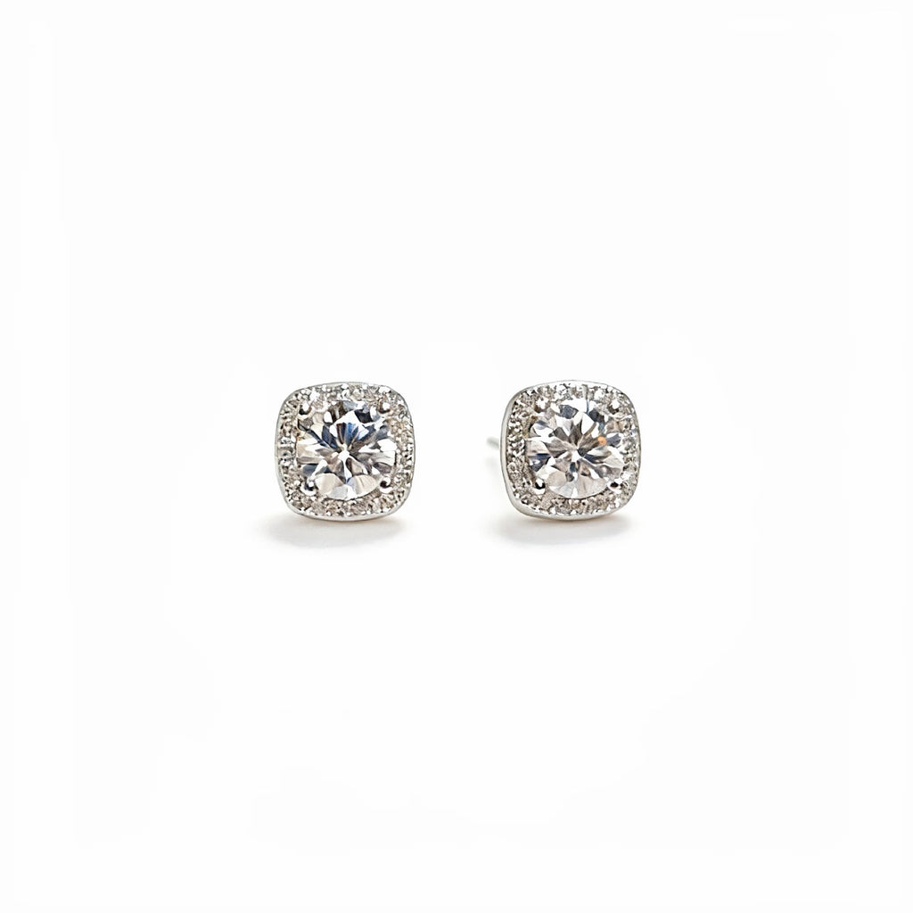 1 Carat Moissanite 925 Sterling Silver Stud Earrings – view 4 | Lola Mariee