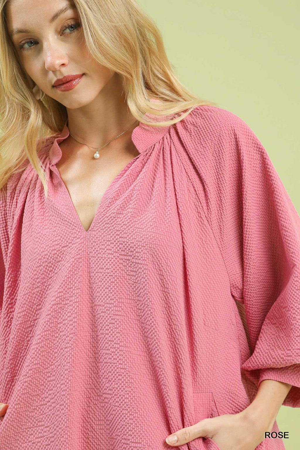 Umgee Textured Pocket Mini Dress - Trendsi | Lola Mariee