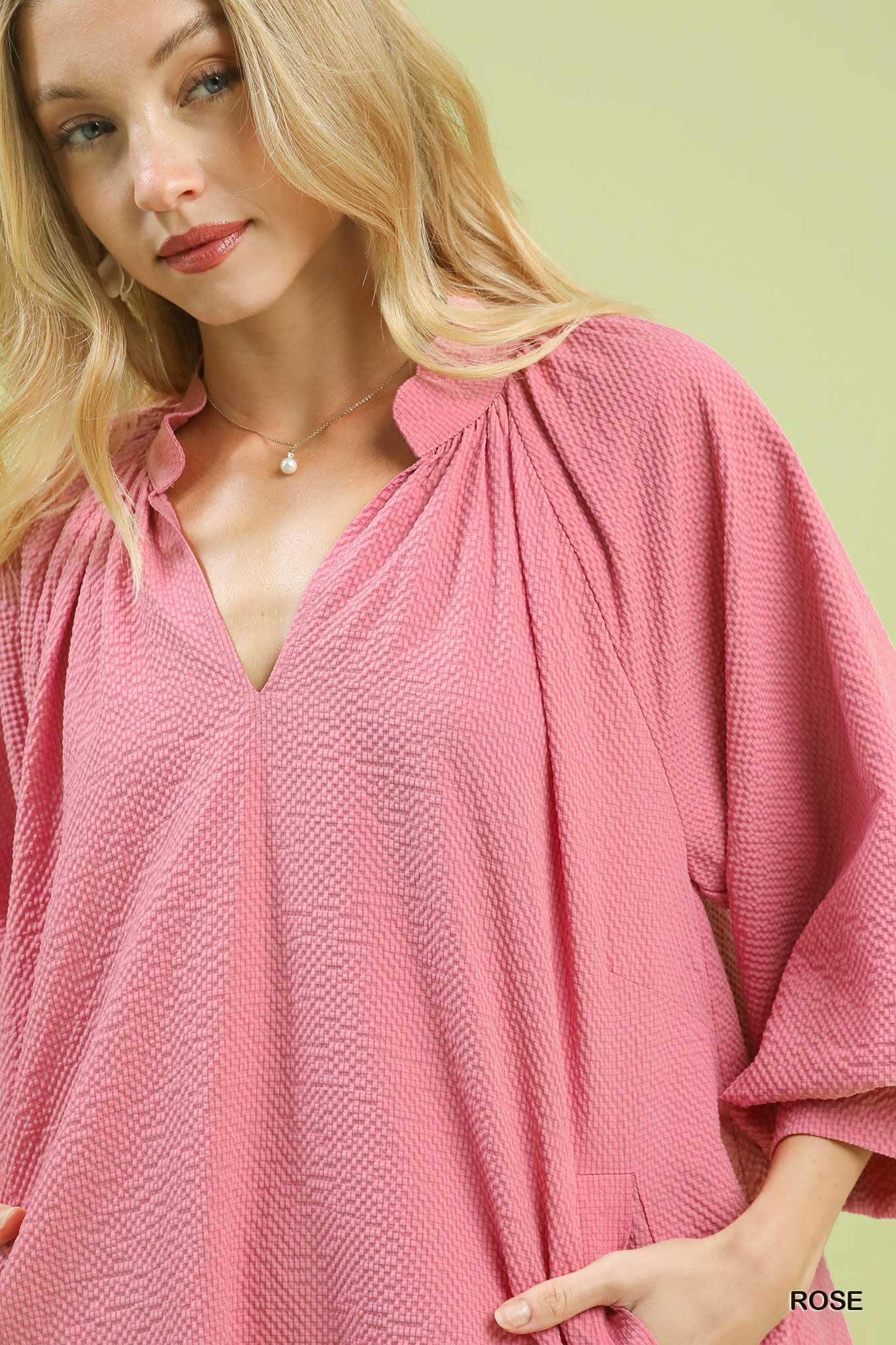 Umgee Textured Pocket Mini Dress - Trendsi | Lola Mariee