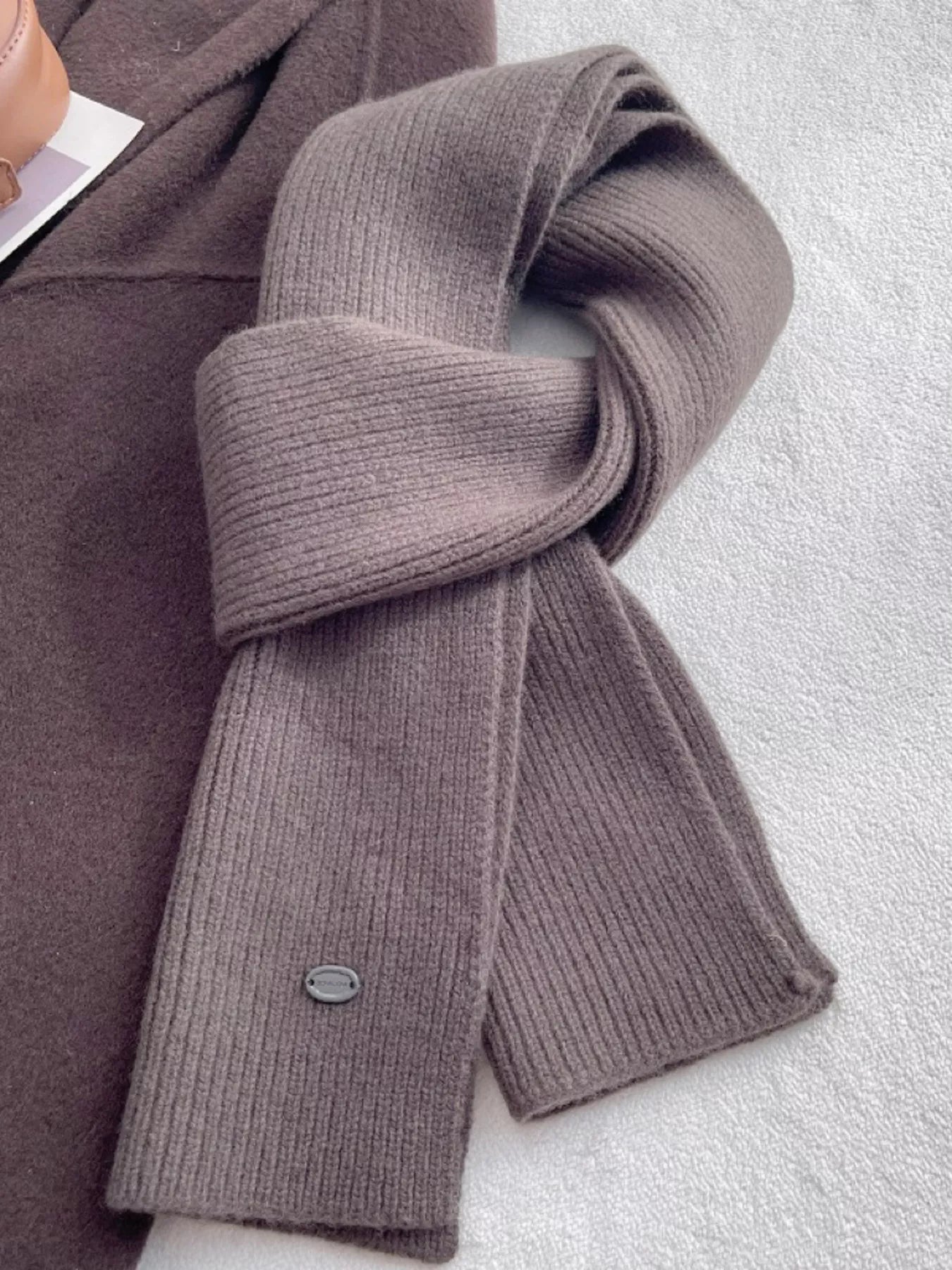 Pure Wool Soft Knit Scarf – view 3 | Lola Mariee