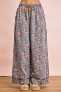 BiBi Floral Printed Drawstring Wide Pants - Trendsi | Lola Mariee
