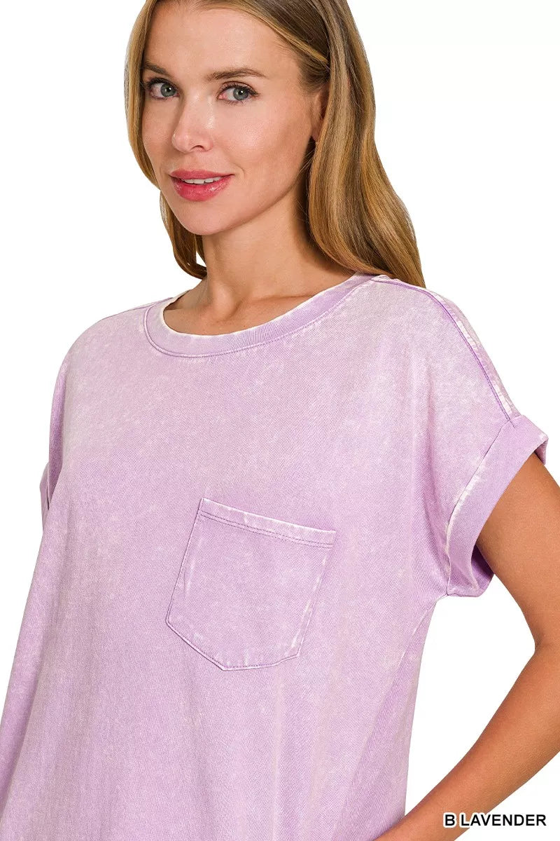 Zenana Premium Cotton Washed T-Shirt Dress - Trendsi | Lola Mariee