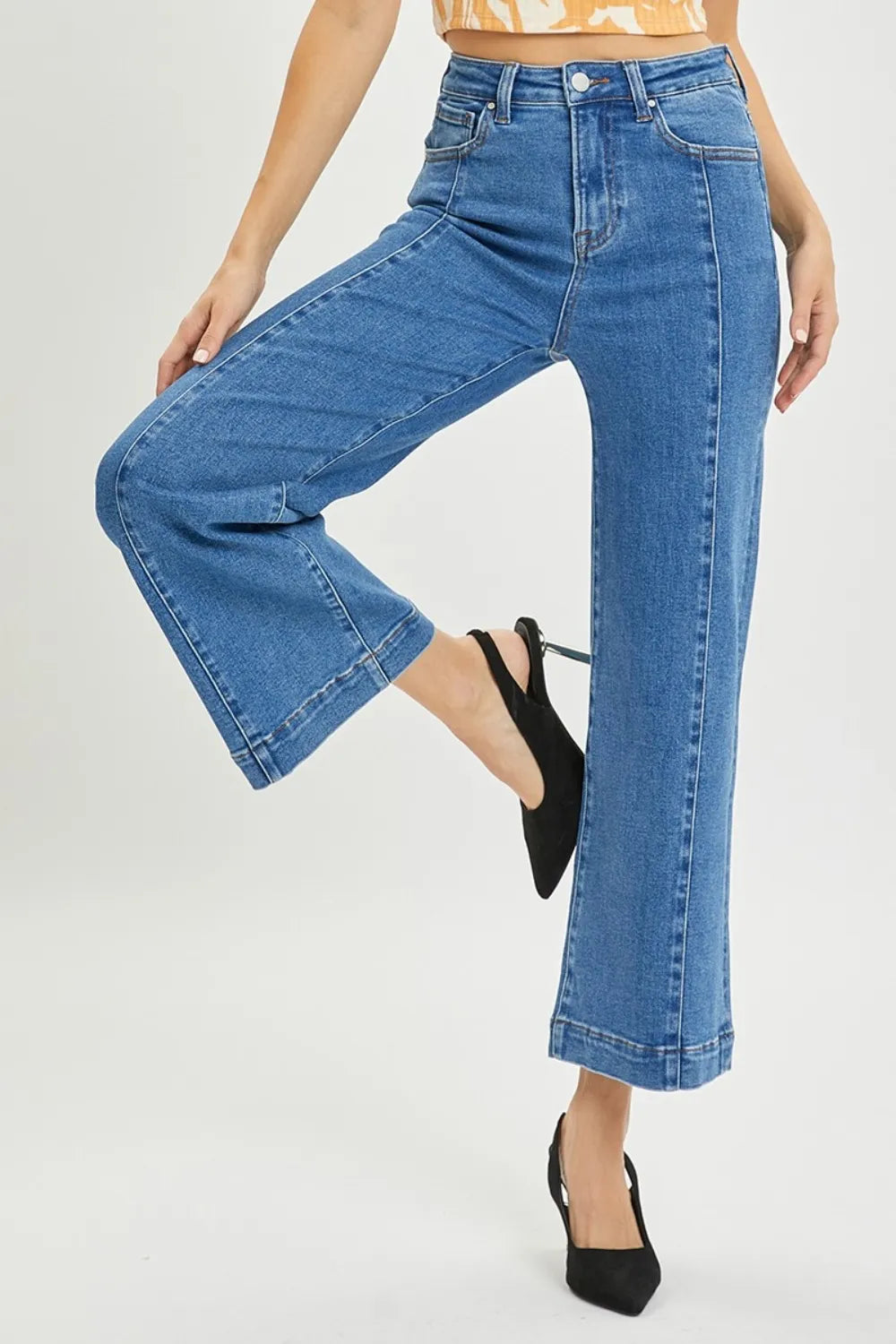 RISEN Full Size High Rise Wide Leg Jeans - women's bottoms at Lola Mariee boutique