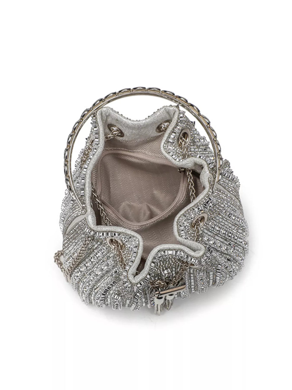 Rhinestone Embellished Bucket Crossbody Bag - Trendsi | Lola Mariee