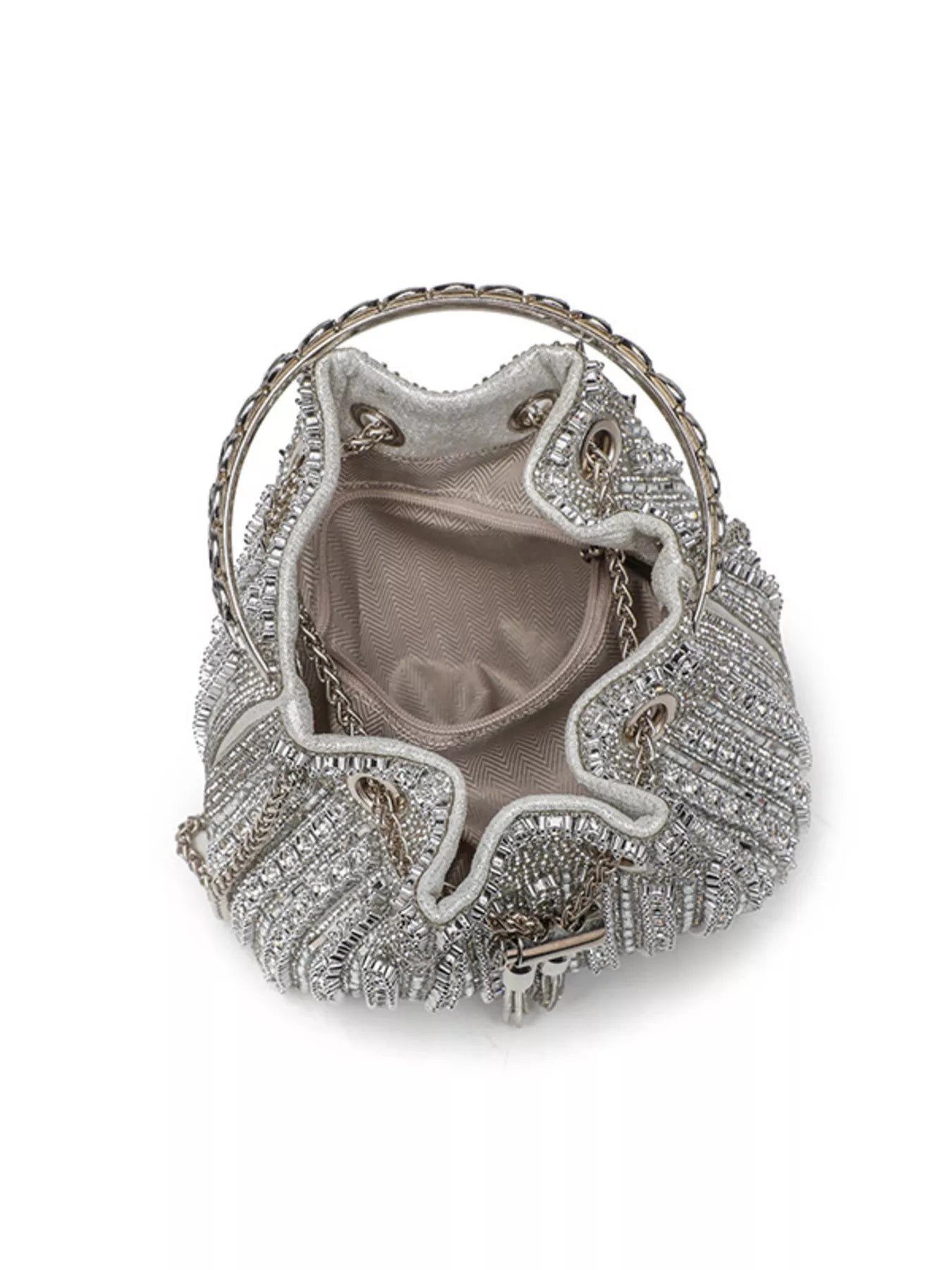 Rhinestone Embellished Bucket Crossbody Bag - Trendsi | Lola Mariee