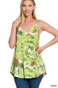 Zenana Tie Dye Front & Back Reversible Spaghetti Cami - women's fashion at Lola Mariee boutique