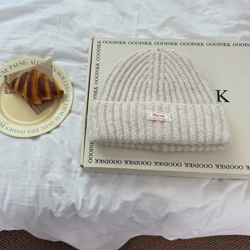 Warm Knitted Beanie Hat – view 2 | Lola Mariee