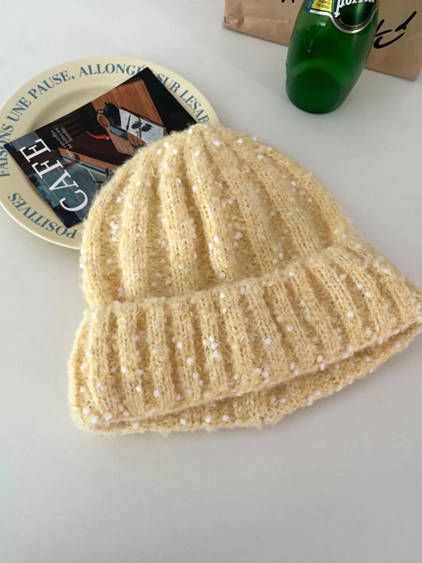 Knitted Beanie Hat – view 6 | Lola Mariee