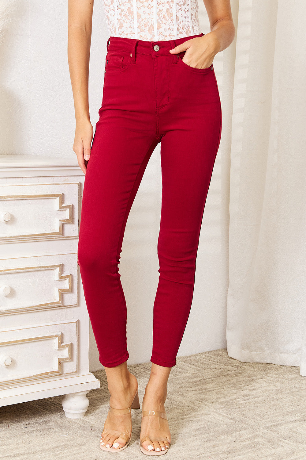 Judy Blue Full Size High Waist Tummy Control Skinny Jeans - women's bottoms at Lola Mariee boutique