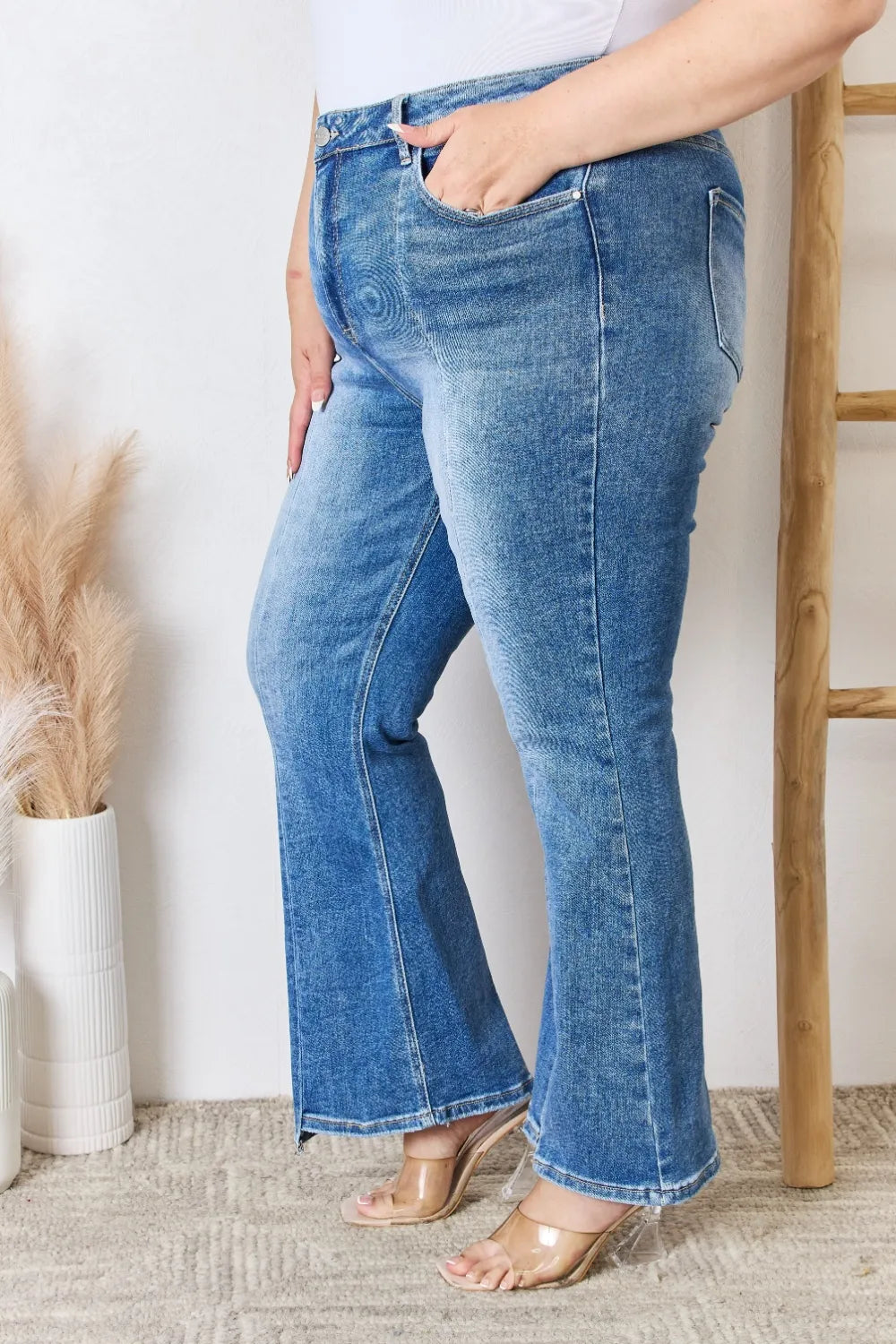 RISEN Full Size High Rise Ankle Flare Jeans - LOLA MARIEE | Lola Mariee