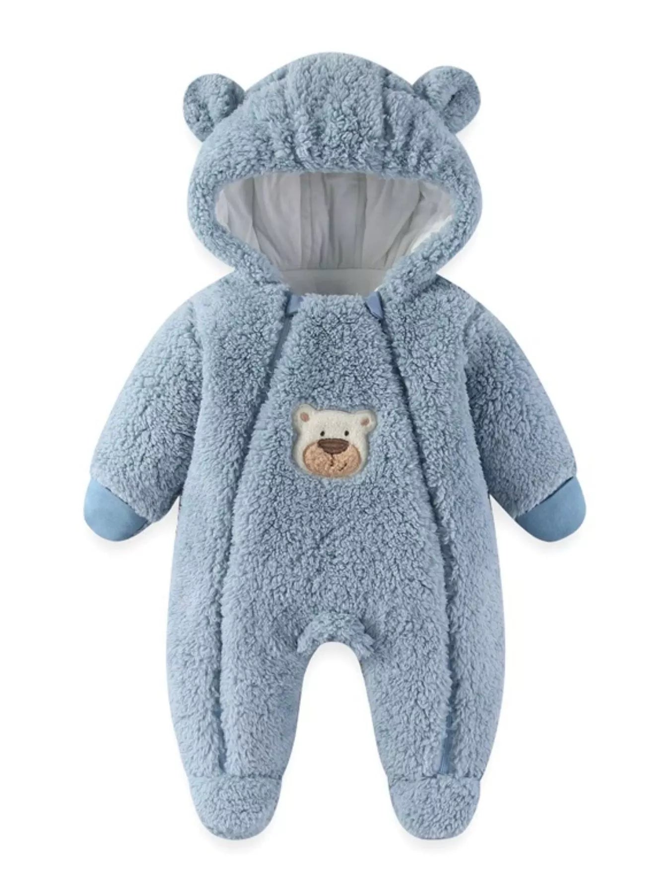 Cute Bunny Hooded Fleece One-Piece – view 4 | Lola Mariee
