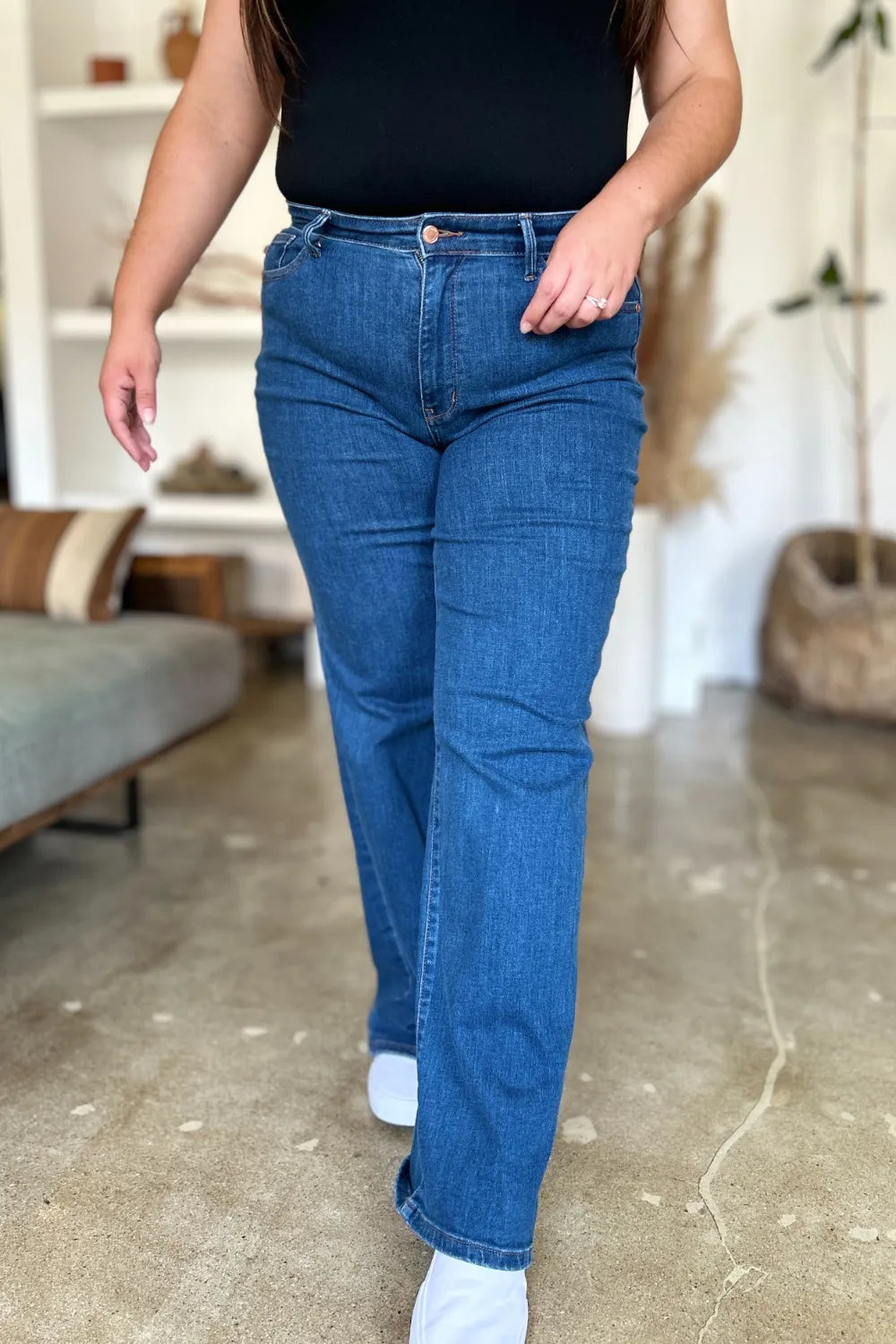 Judy Blue Full Size High Rise Straight Jeans - women's bottoms at Lola Mariee boutique