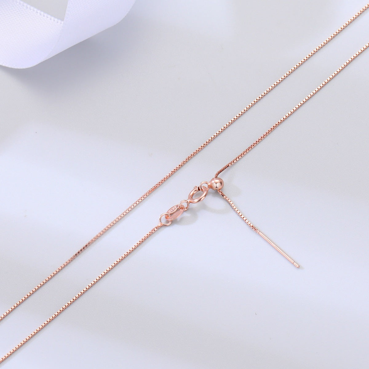 925 Sterling Silver Chain Adjustable Necklace – view 4 | Lola Mariee