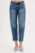 RISEN Full Size Low Rise Crop Boyfriend Jeans Plus Size - women's top at Lola Mariee boutique