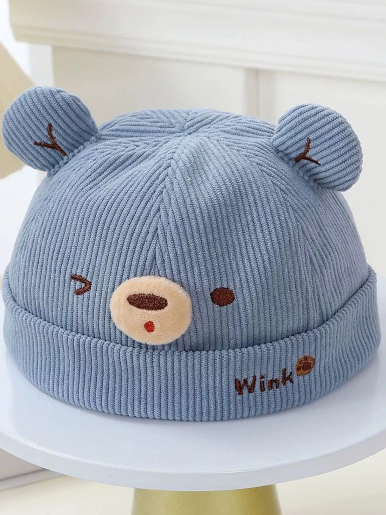 Children's Bear Ear Corduroy Hat – view 10 | Lola Mariee