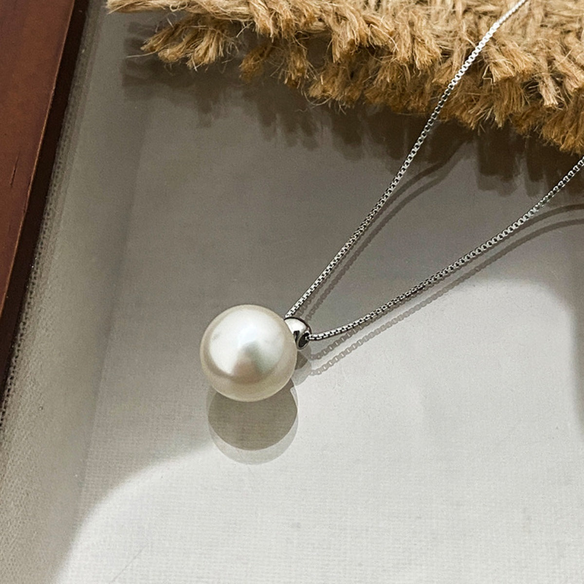 925 Sterling Silver Pearl Pendant Necklace – view 5 | Lola Mariee