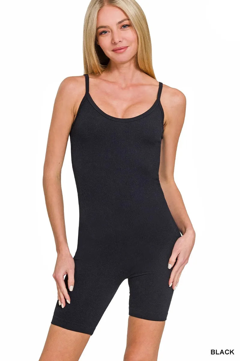 Zenana Ribbed Seamless Bodysuit - women's top at Lola Mariee boutique