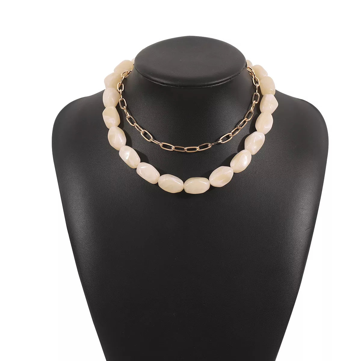 2 Piece Colorful Beaded Chain Necklace – view 6 | Lola Mariee