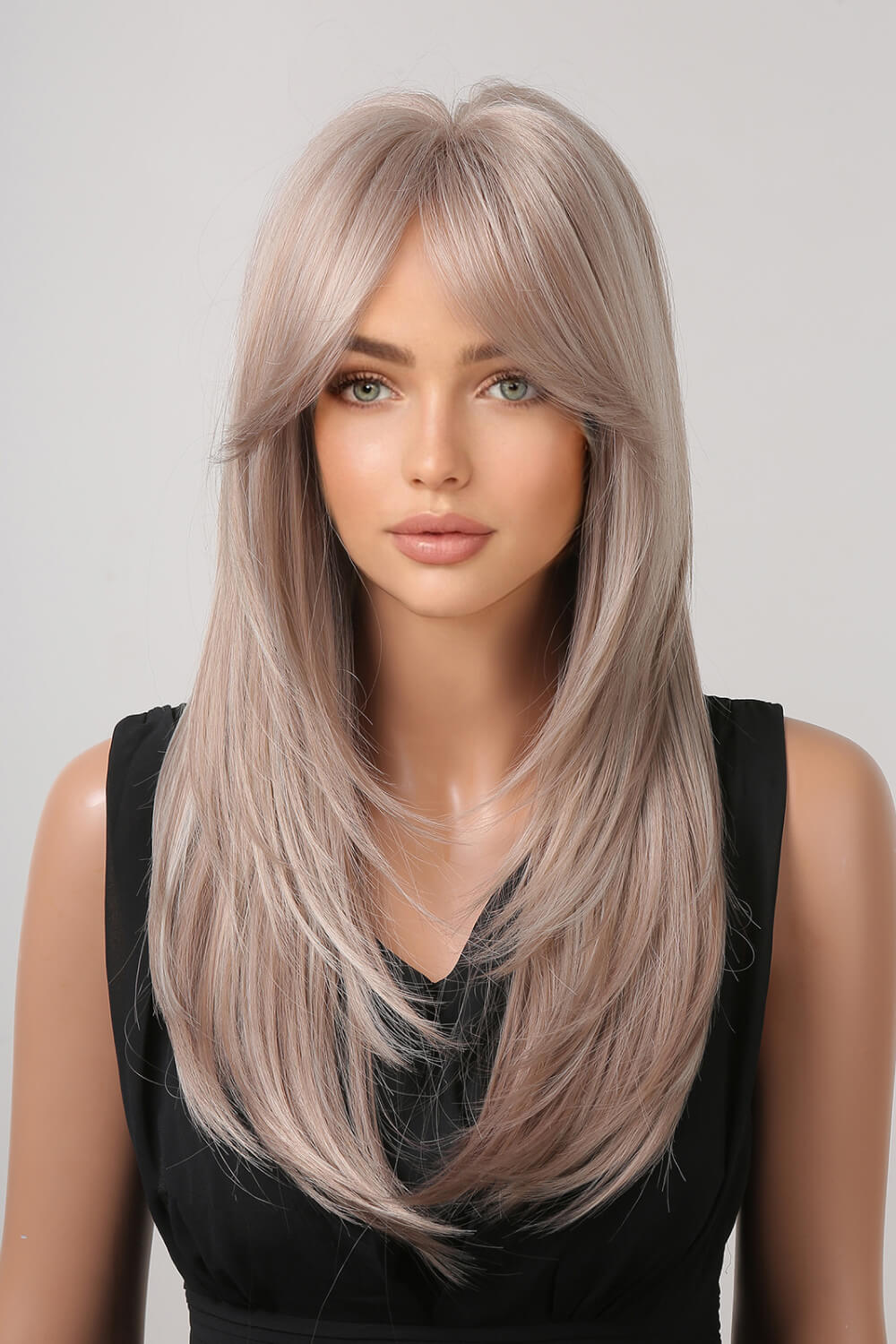 13*1" Full-Machine Wigs Synthetic Long Straight 22" – view 6 | Lola Mariee