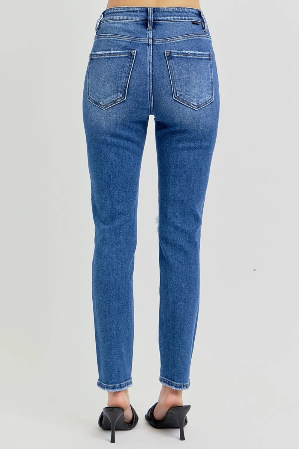RISEN Full Size High Rise Ankle Skinny Knee Distressed Jeans - LOLA MARIEE | Lola Mariee
