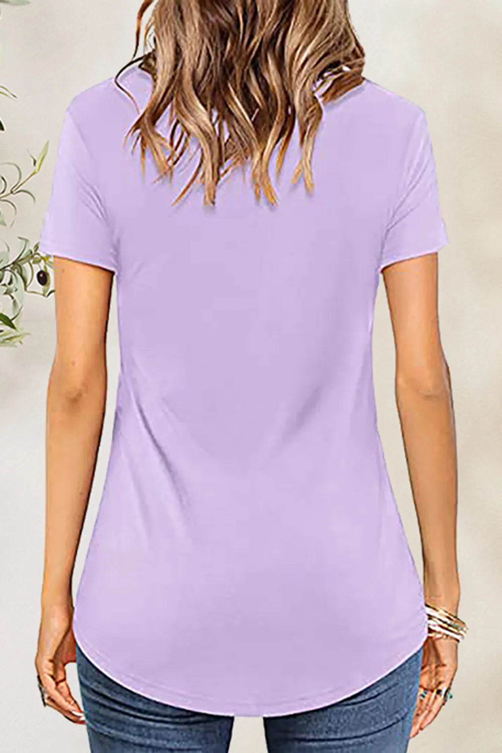Crisscross Short Sleeve T-Shirt - Trendsi | Lola Mariee