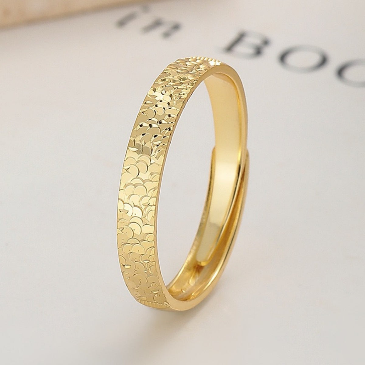 925 Sterling Silver Textured Ring – view 6 | Lola Mariee
