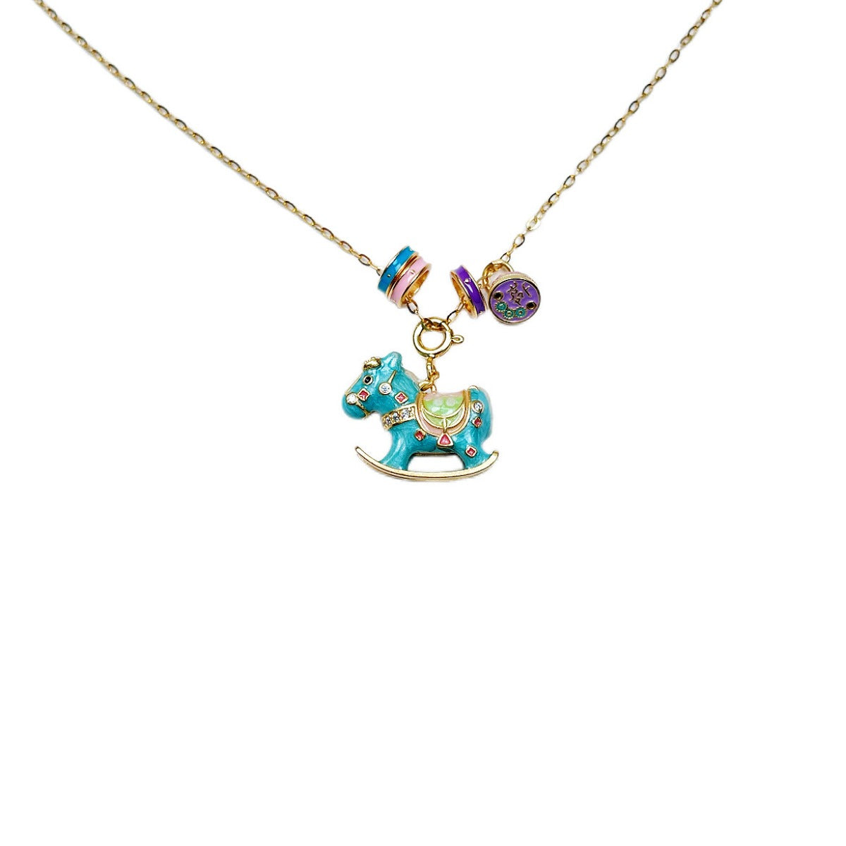 Rocking Horse Pendant Necklace – view 5 | Lola Mariee