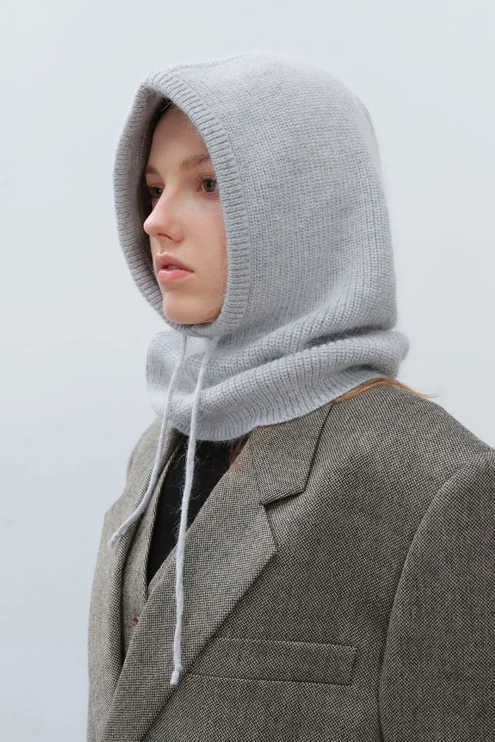 Drawstring Solid Color Thermal Knit Hat – view 9 | Lola Mariee