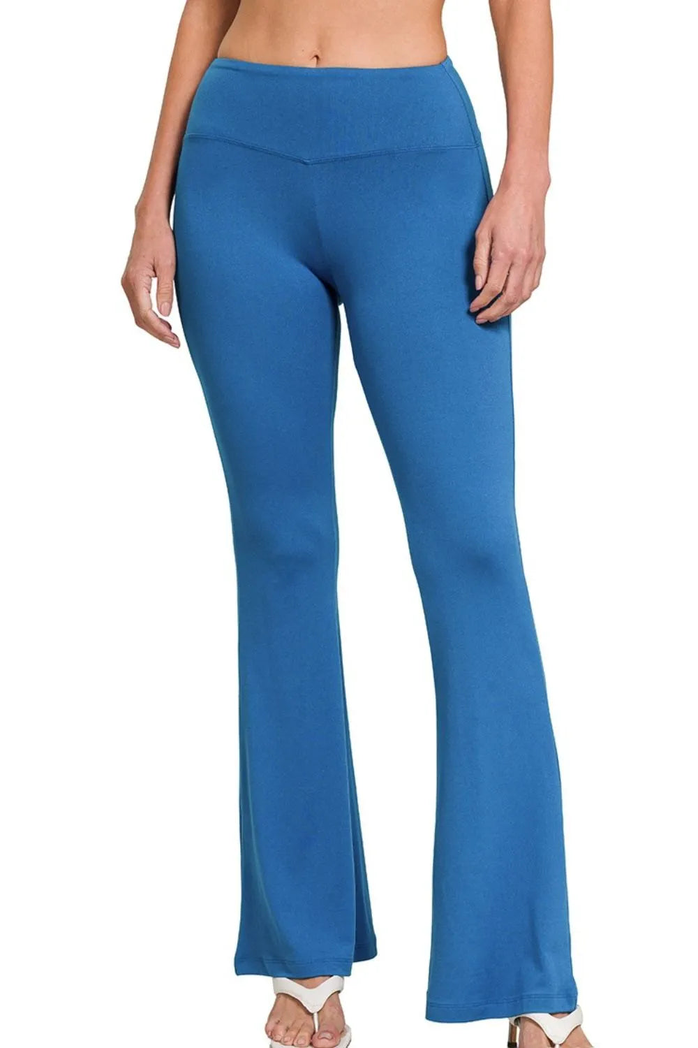 Zenana Buttery Soft Flare Leg High Waist Yoga Pants - women's bottoms at Lola Mariee boutique