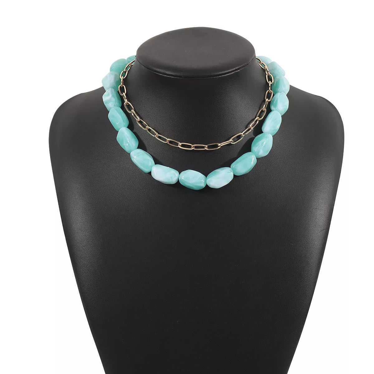 2 Piece Colorful Beaded Chain Necklace – view 5 | Lola Mariee