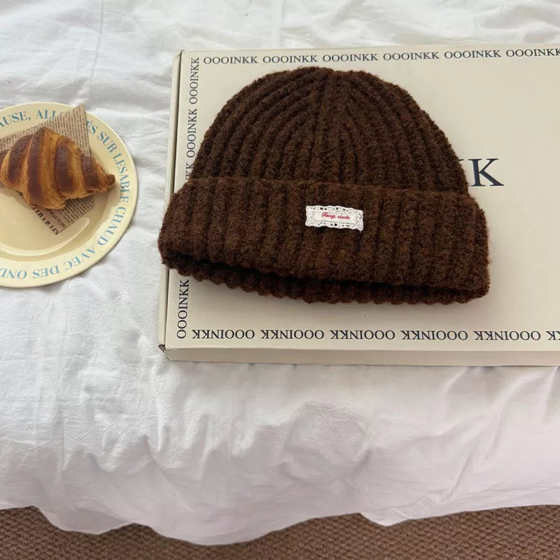 Warm Knitted Beanie Hat – view 5 | Lola Mariee