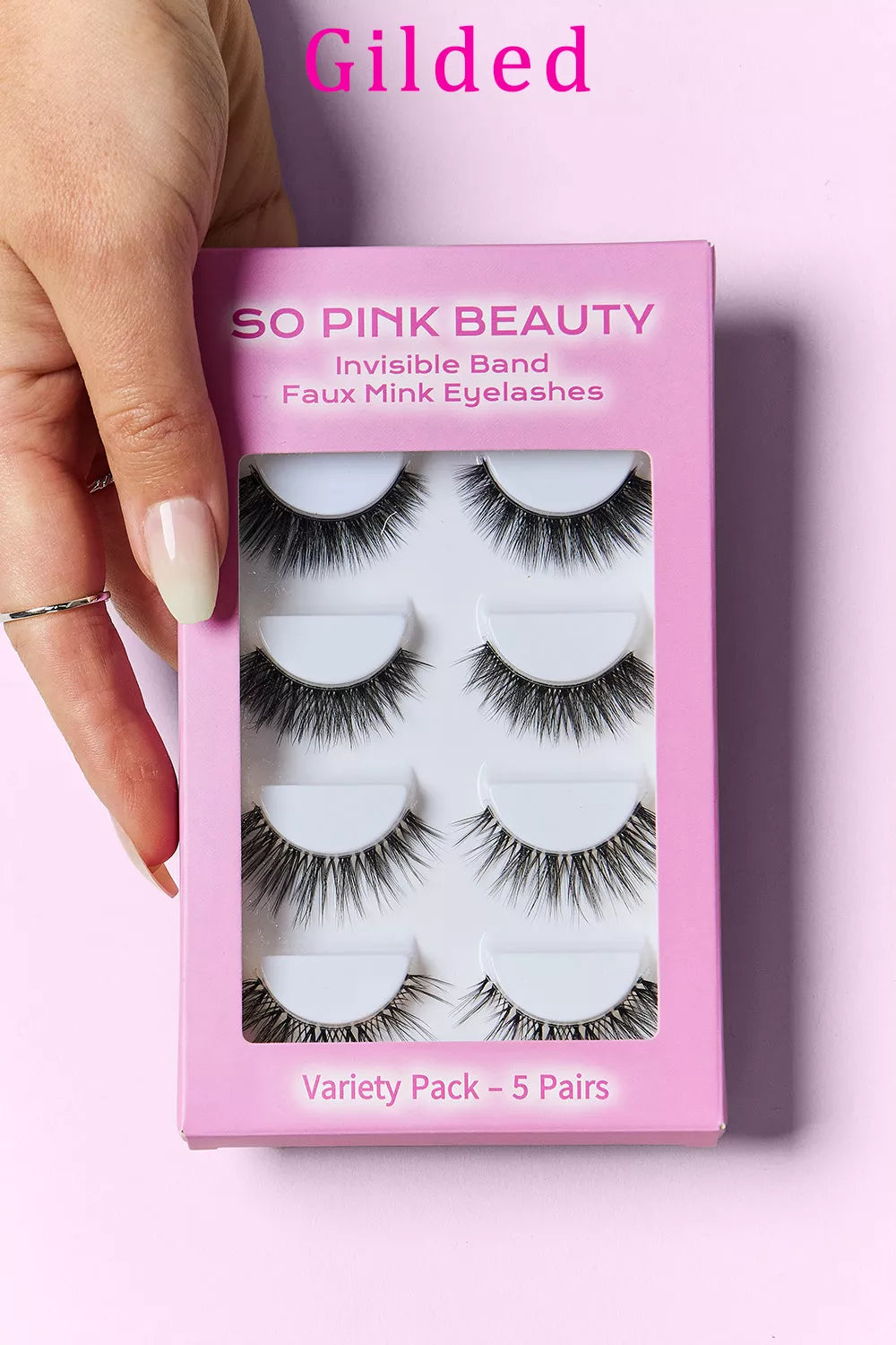 SO PINK BEAUTY Faux Mink Eyelashes Variety Pack 5 Pairs - women's fashion at Lola Mariee boutique