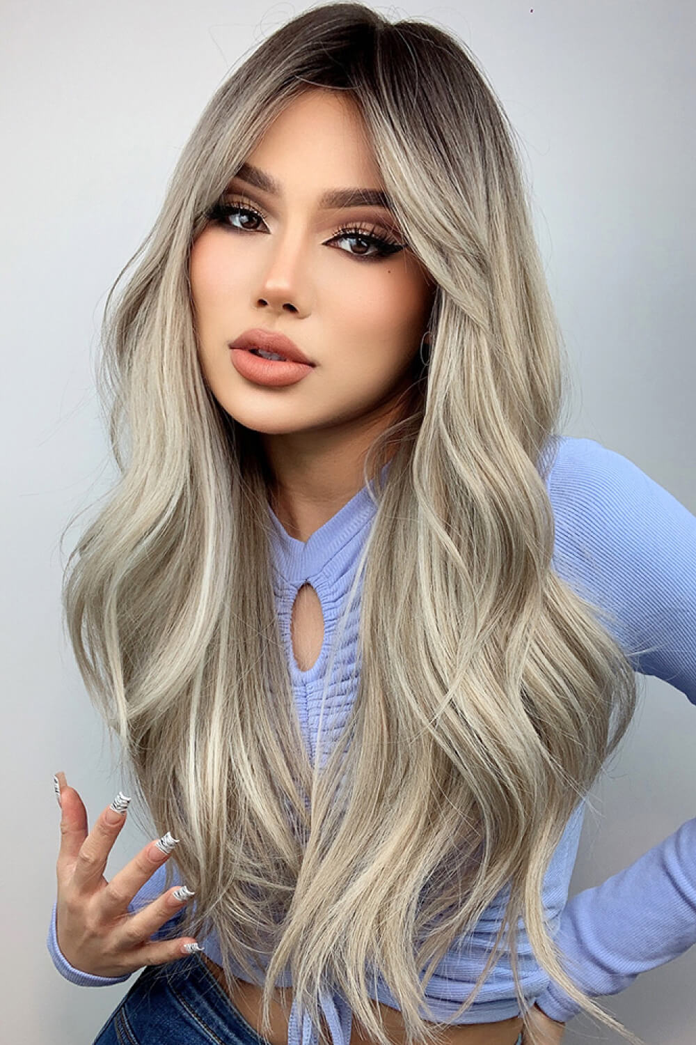 Full Machine Long Wave Wigs 26'' - Trendsi | Lola Mariee